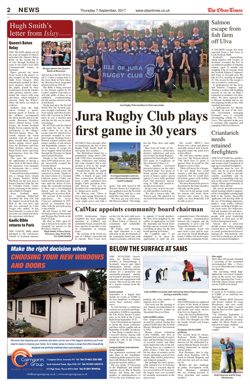 The Oban Times & Lochaber Times Preview Pages