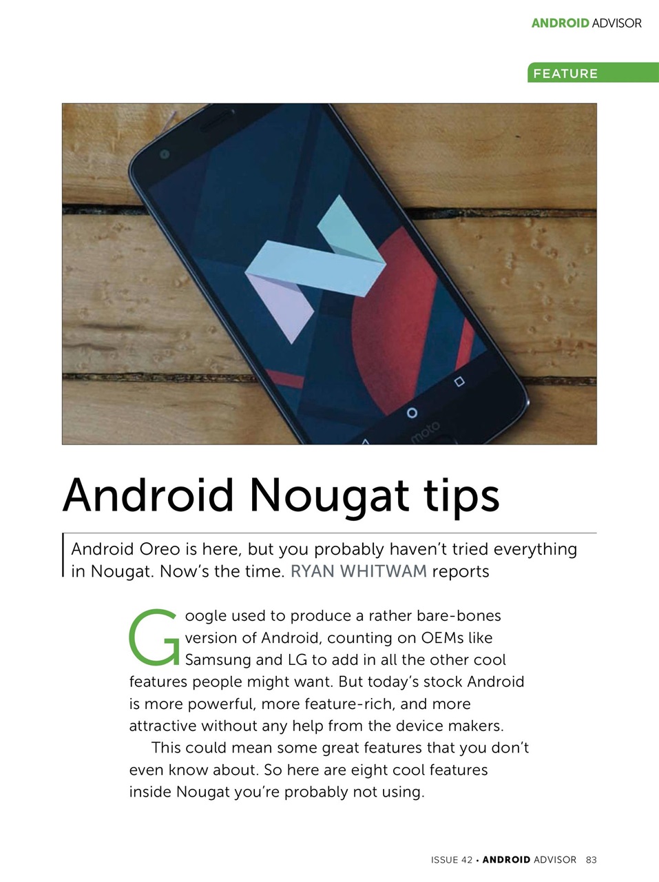 Android Advisor Preview Pages