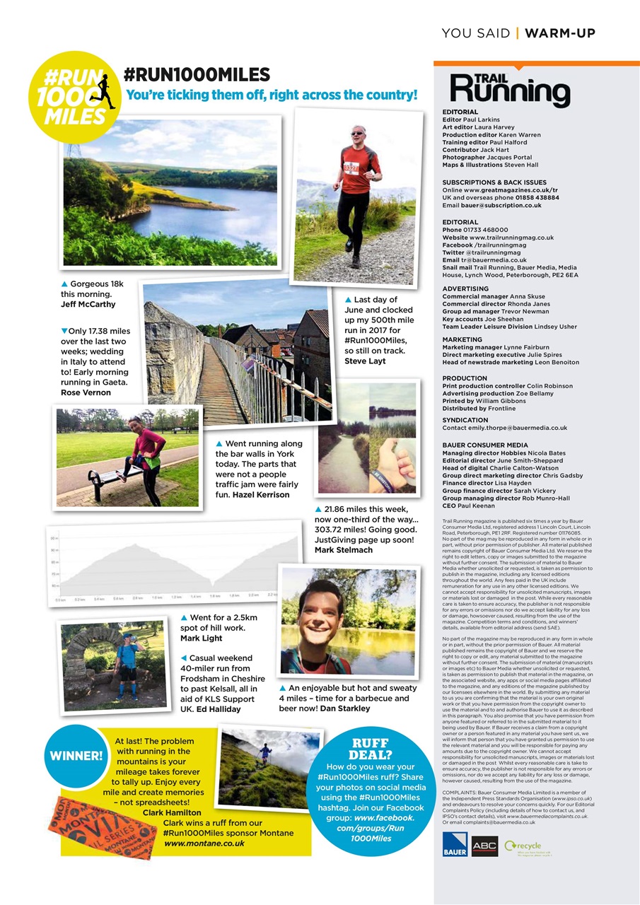 Trail Running Preview Pages