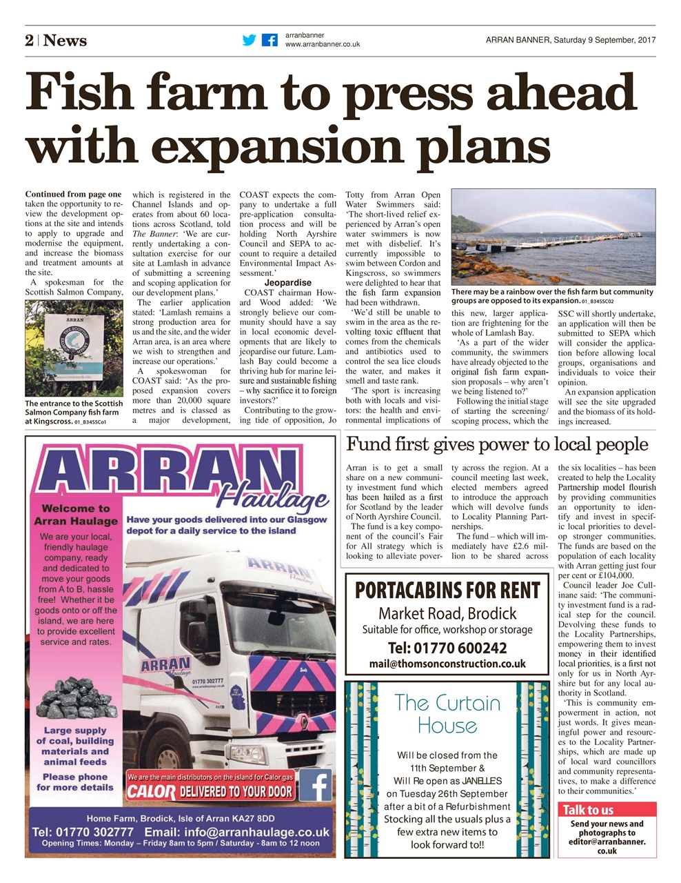 Arran Banner Preview Pages