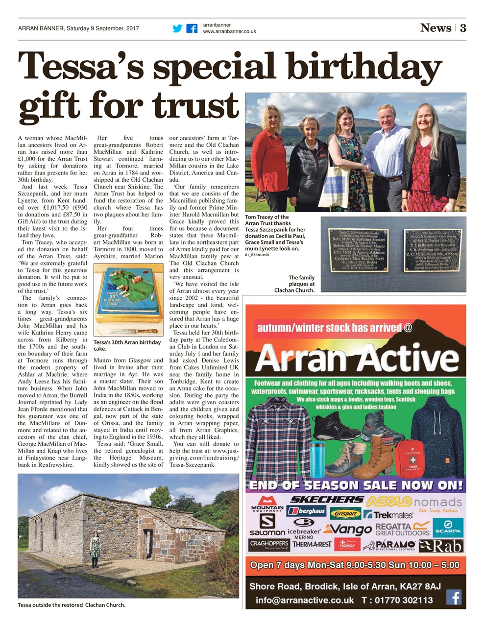 Arran Banner Preview Pages