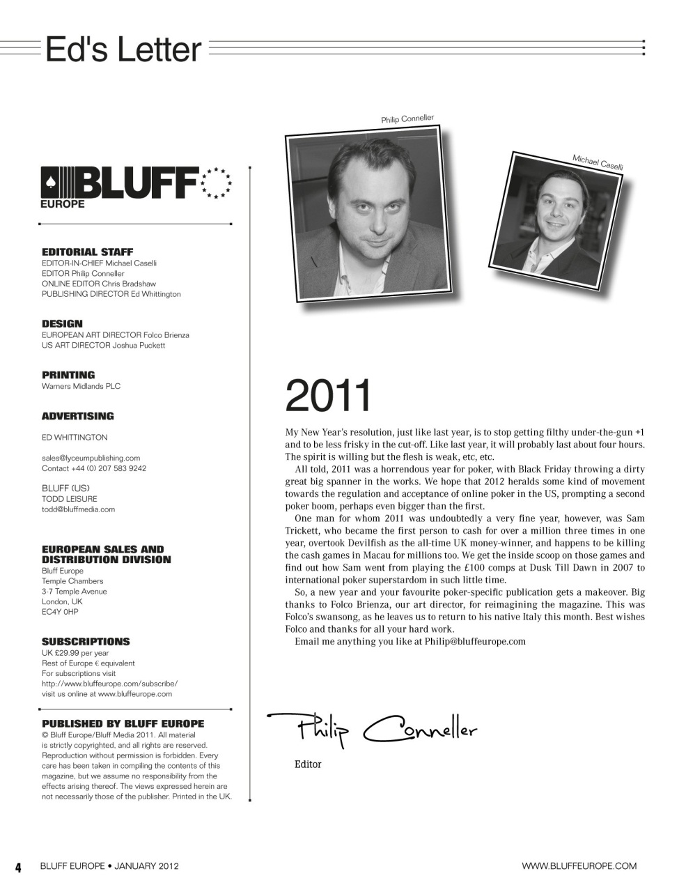 Bluff Europe Preview Pages