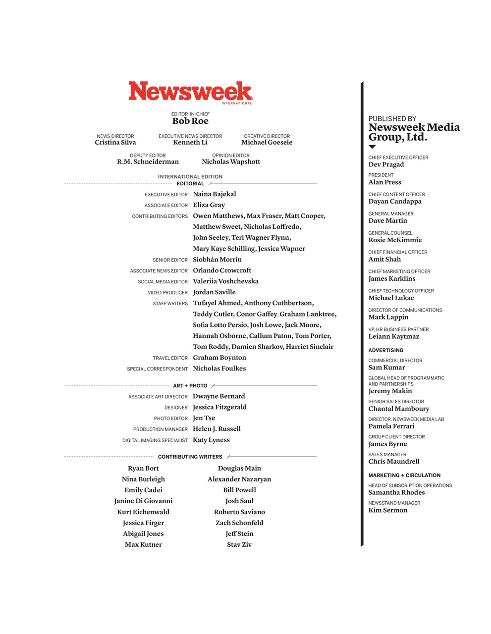 Newsweek International Preview Pages