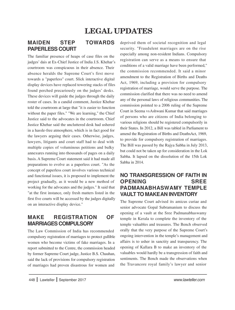 Lawteller – A Legal Awareness Magazine Preview Pages