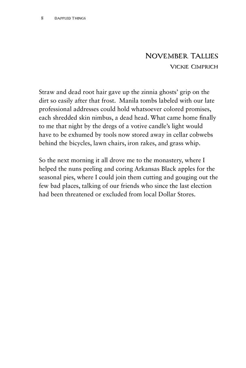 Dappled Things Preview Pages