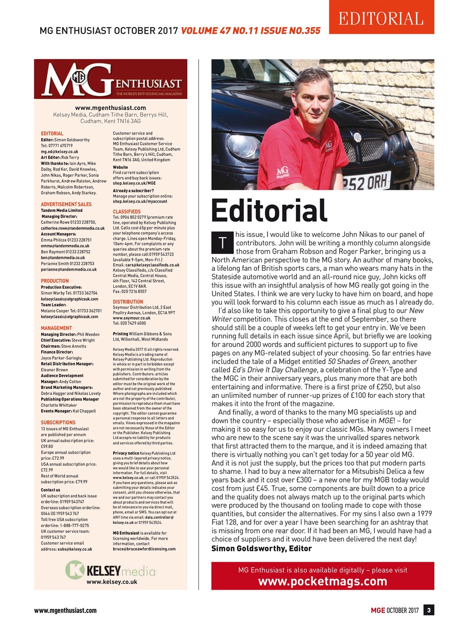 MG Enthusiast Preview Pages