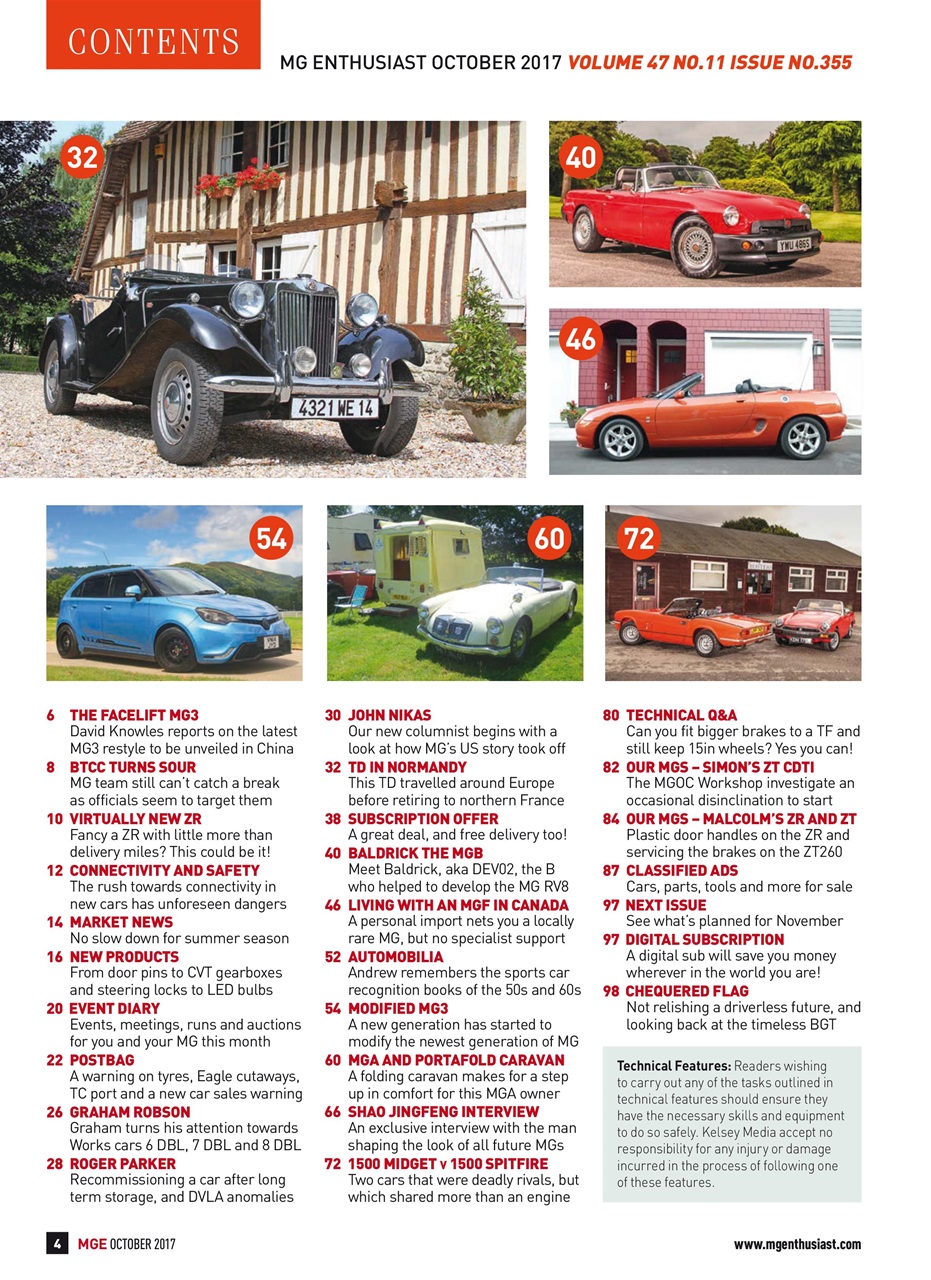 MG Enthusiast Preview Pages