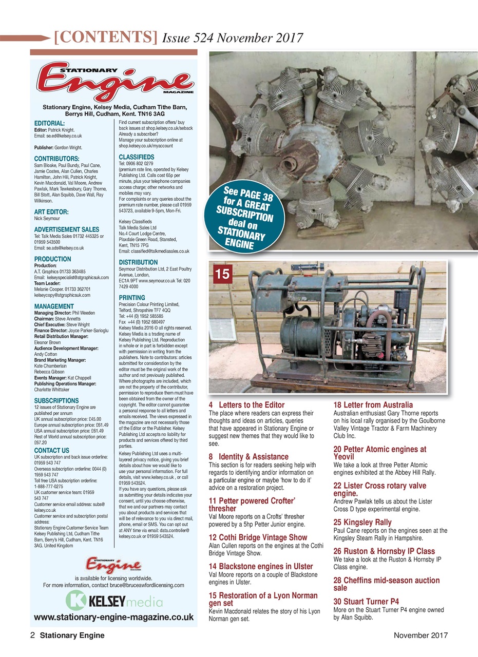 Stationary Engine Preview Pages