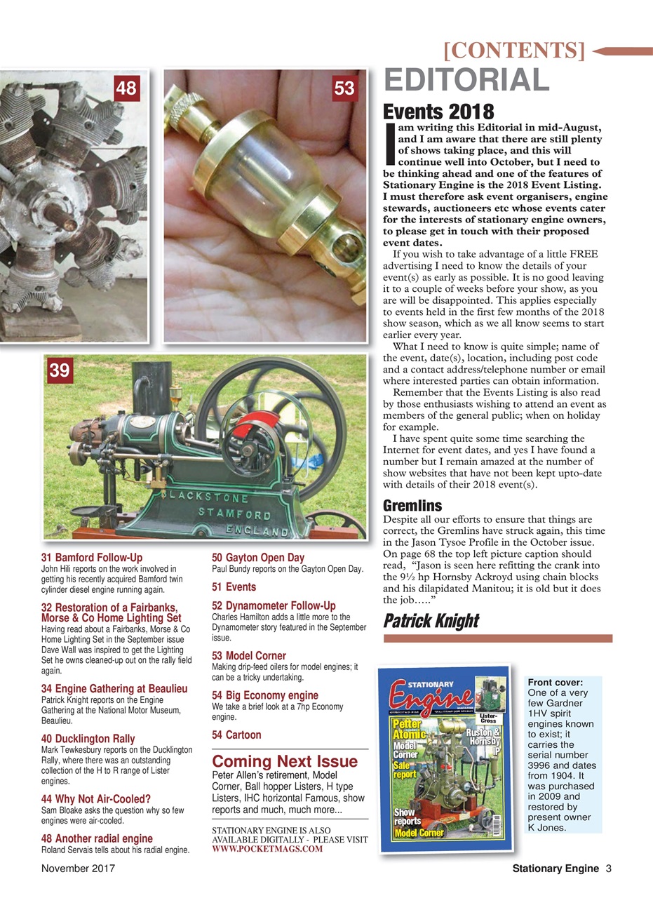 Stationary Engine Preview Pages