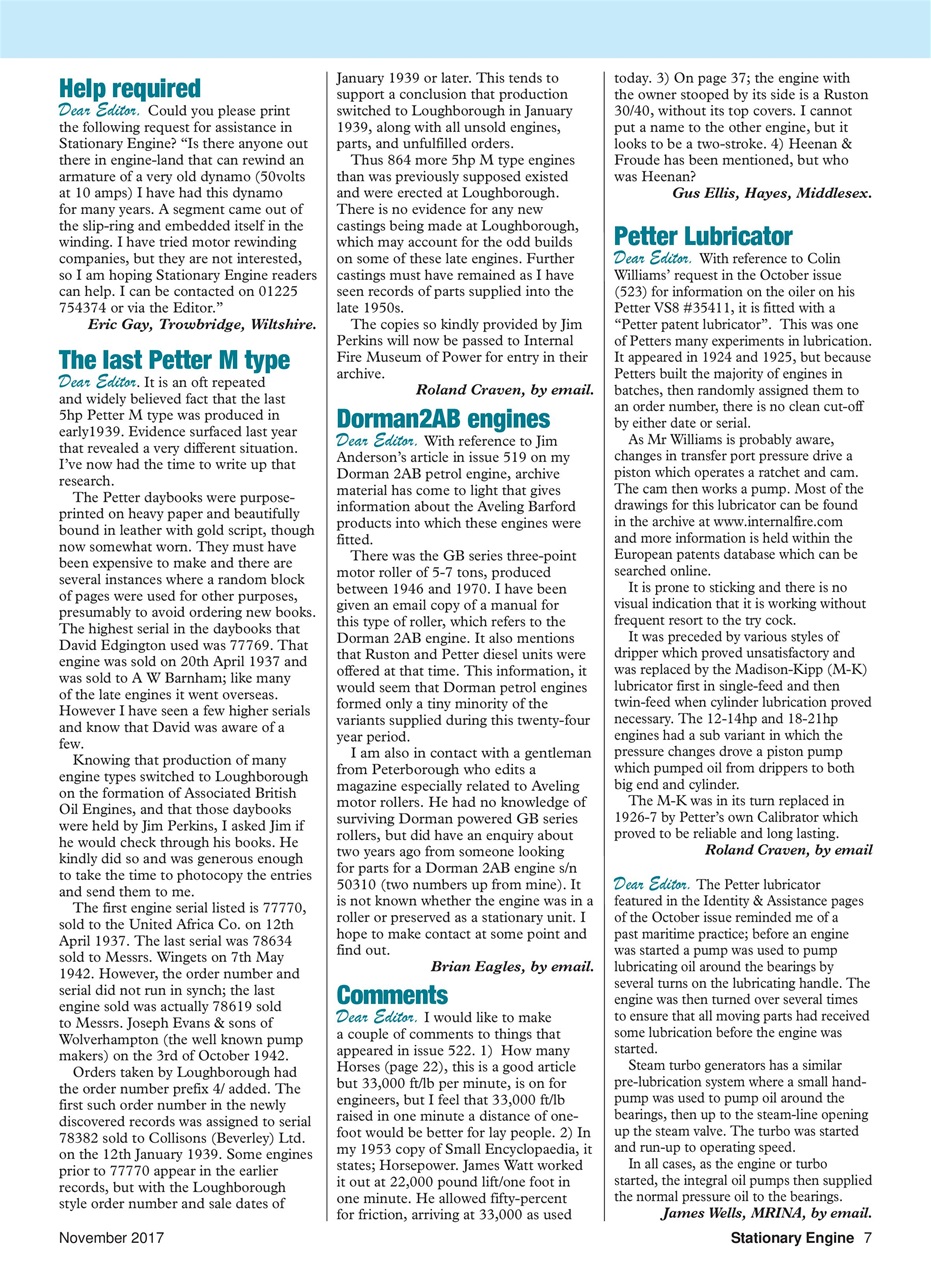 Stationary Engine Preview Pages