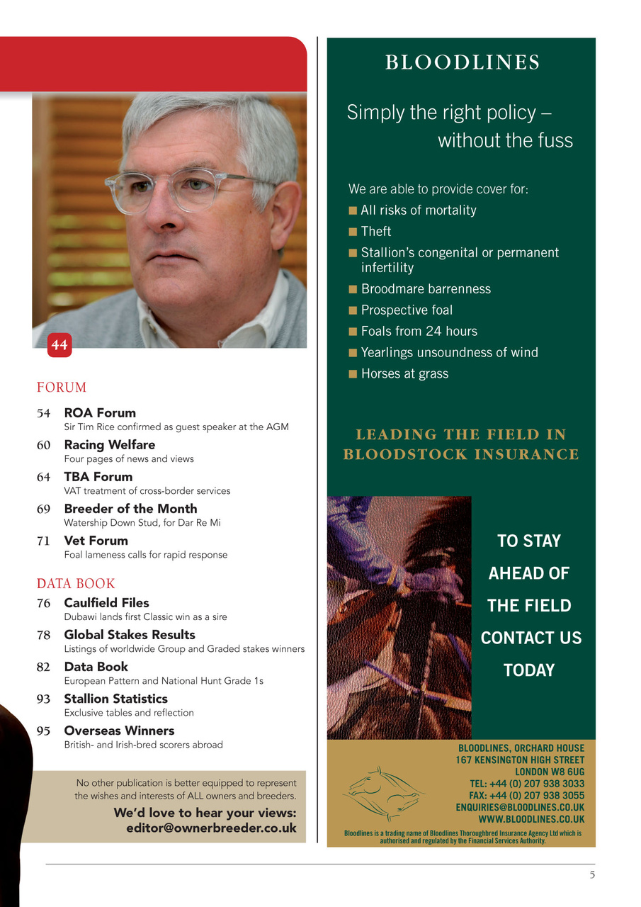 The Owner Breeder Preview Pages