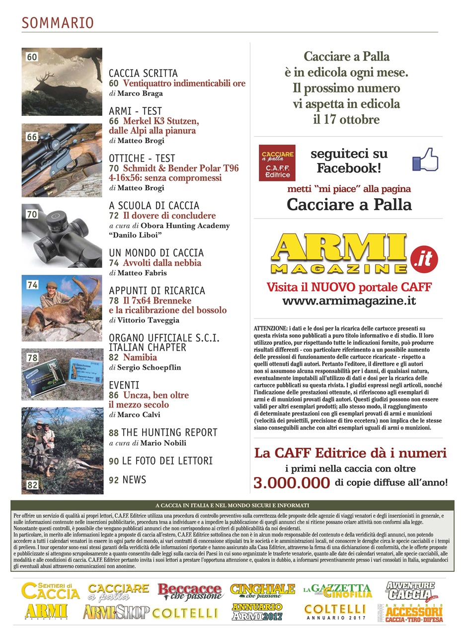 Caccia Magazine Preview Pages