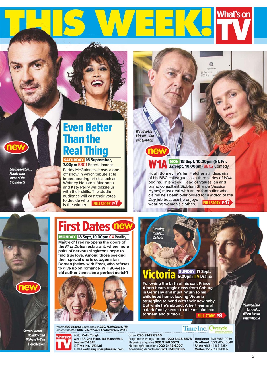 What's on TV Preview Pages