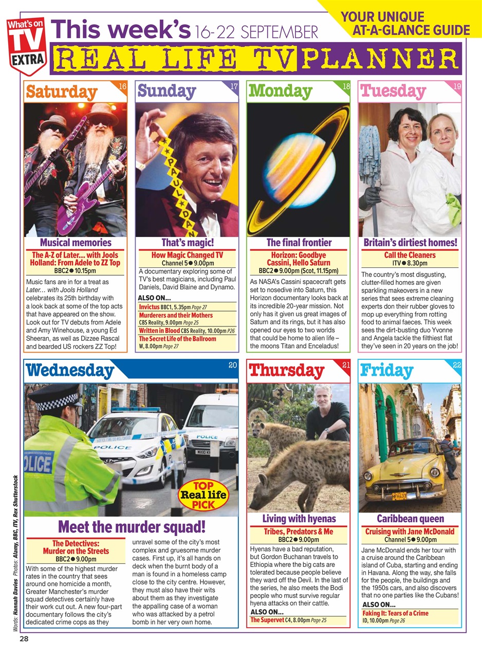 What's on TV Preview Pages