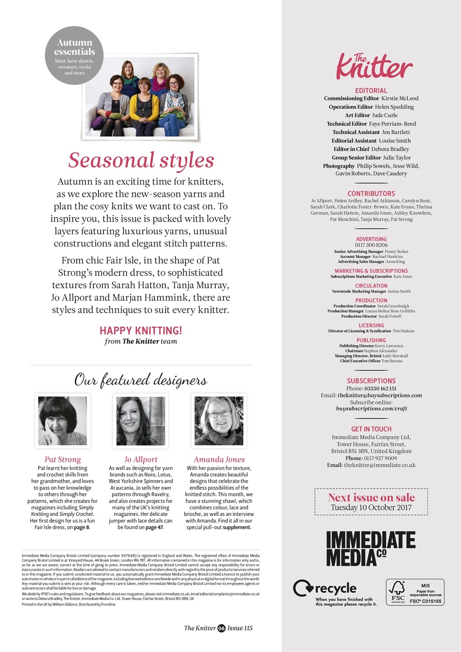 The Knitter Preview Pages