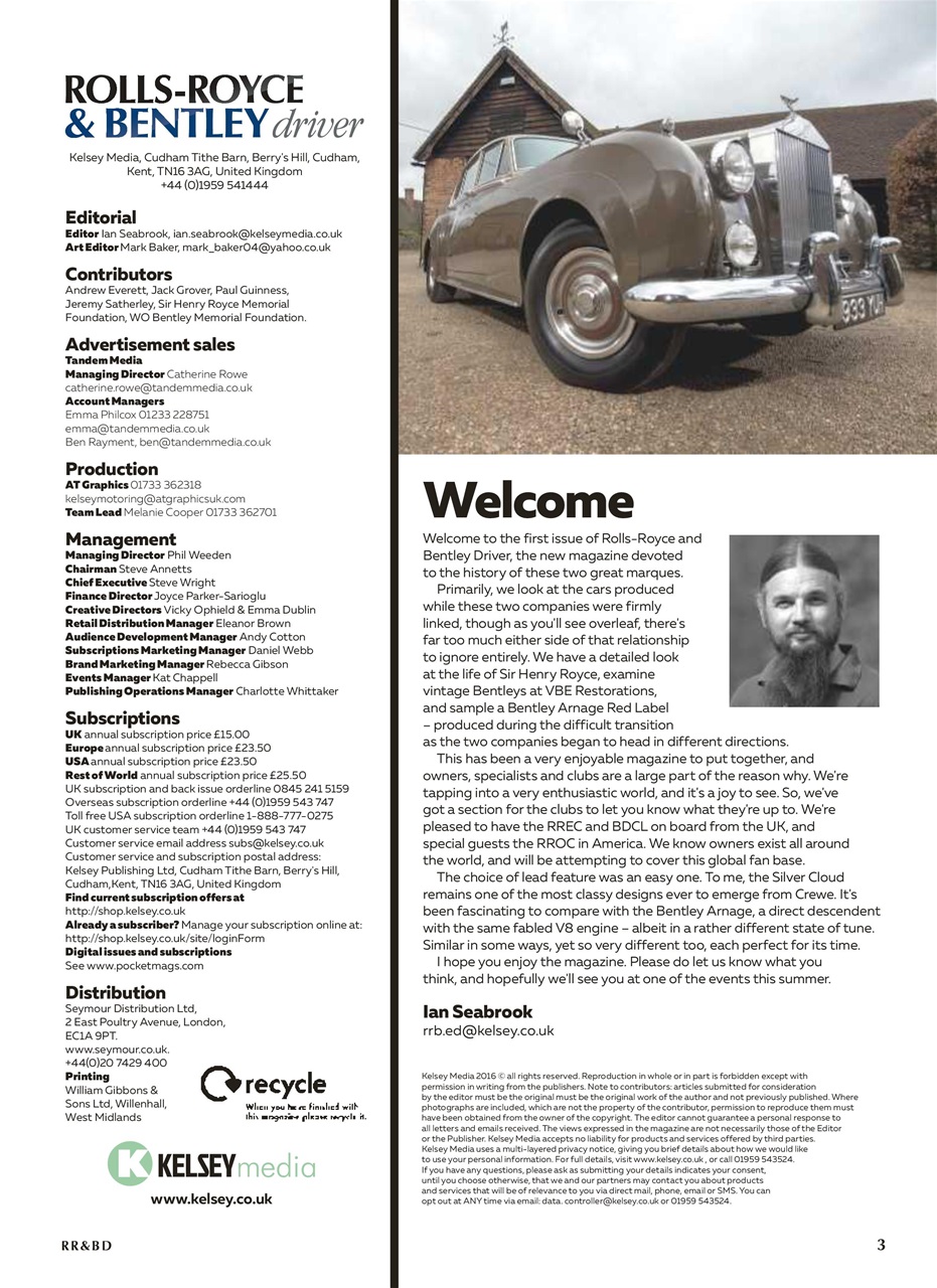 Rolls-Royce & Bentley Driver Preview Pages