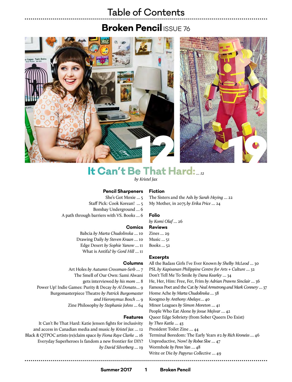 Broken Pencil Preview Pages