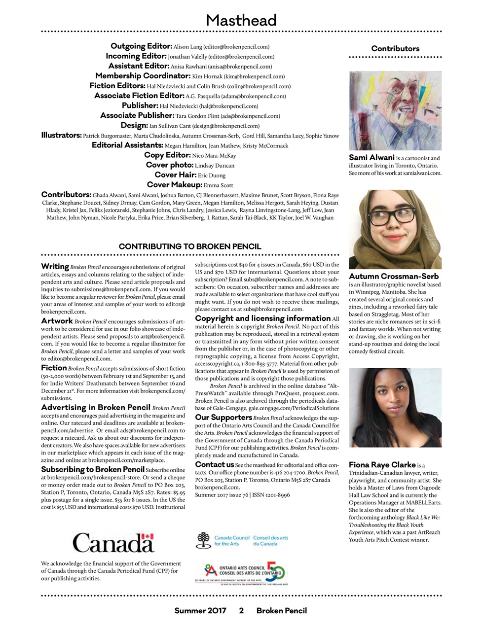 Broken Pencil Preview Pages