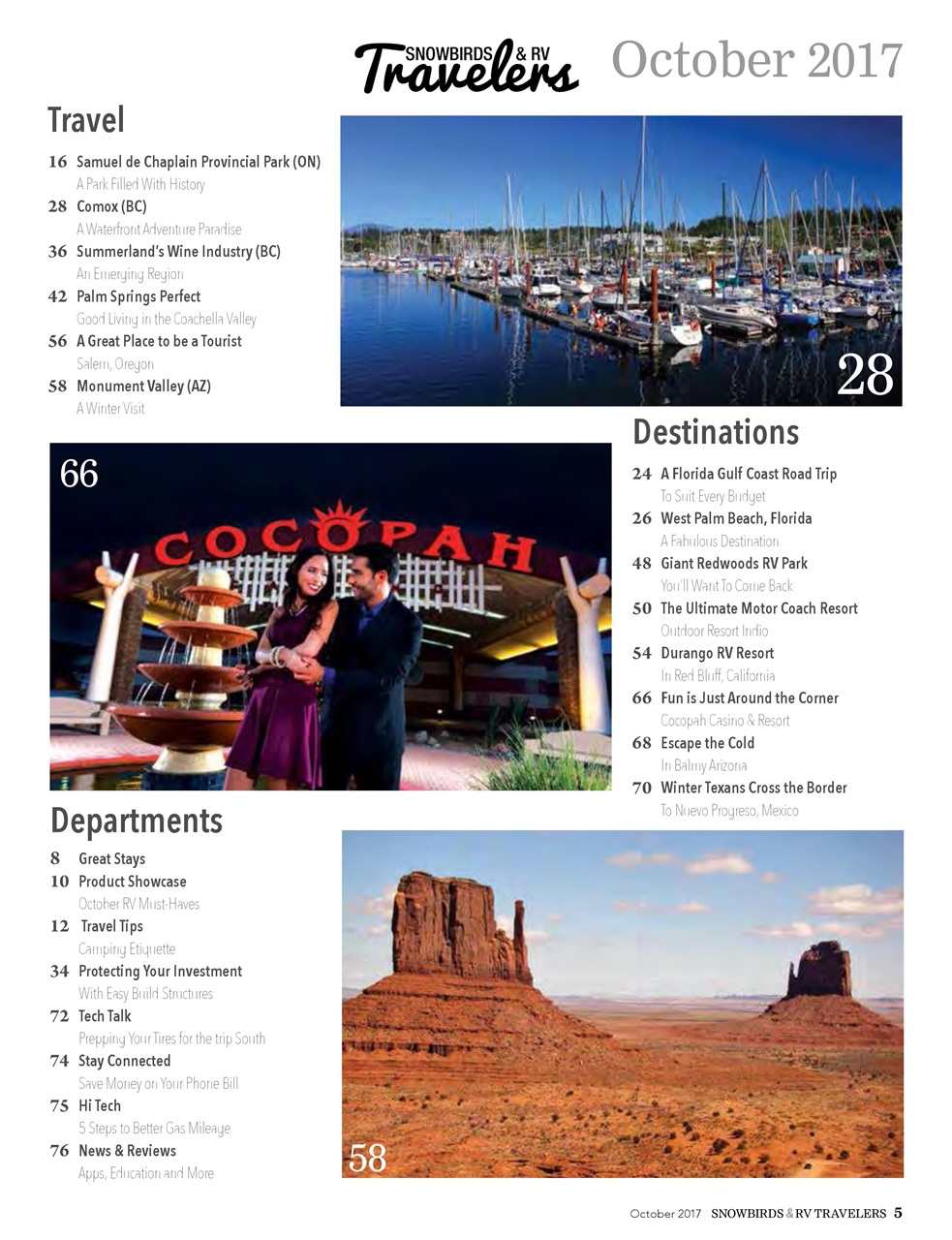 Snowbirds & RV Travelers Preview Pages