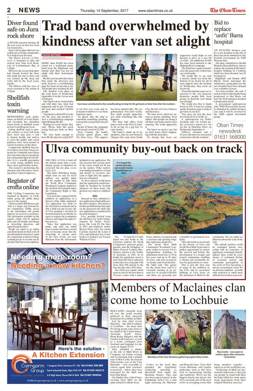 The Oban Times & Lochaber Times Preview Pages