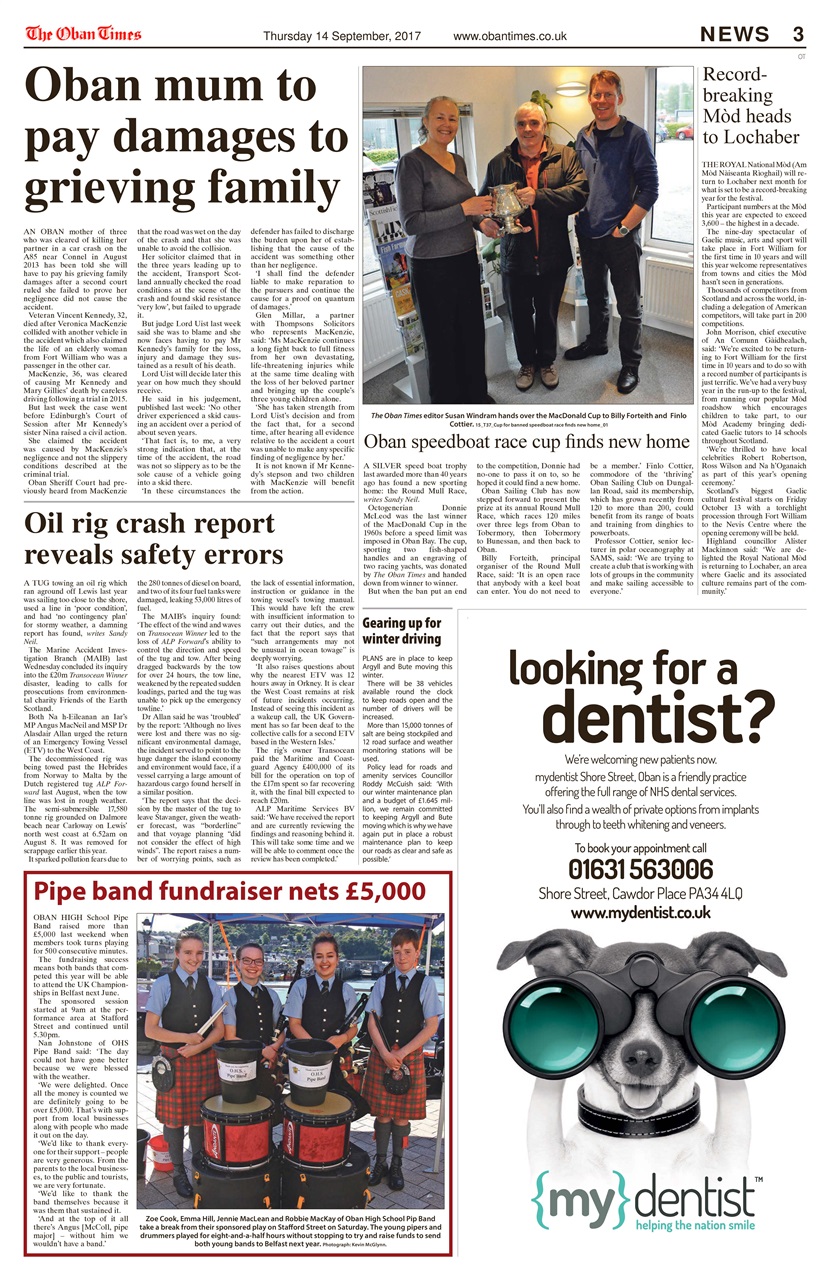 The Oban Times & Lochaber Times Preview Pages