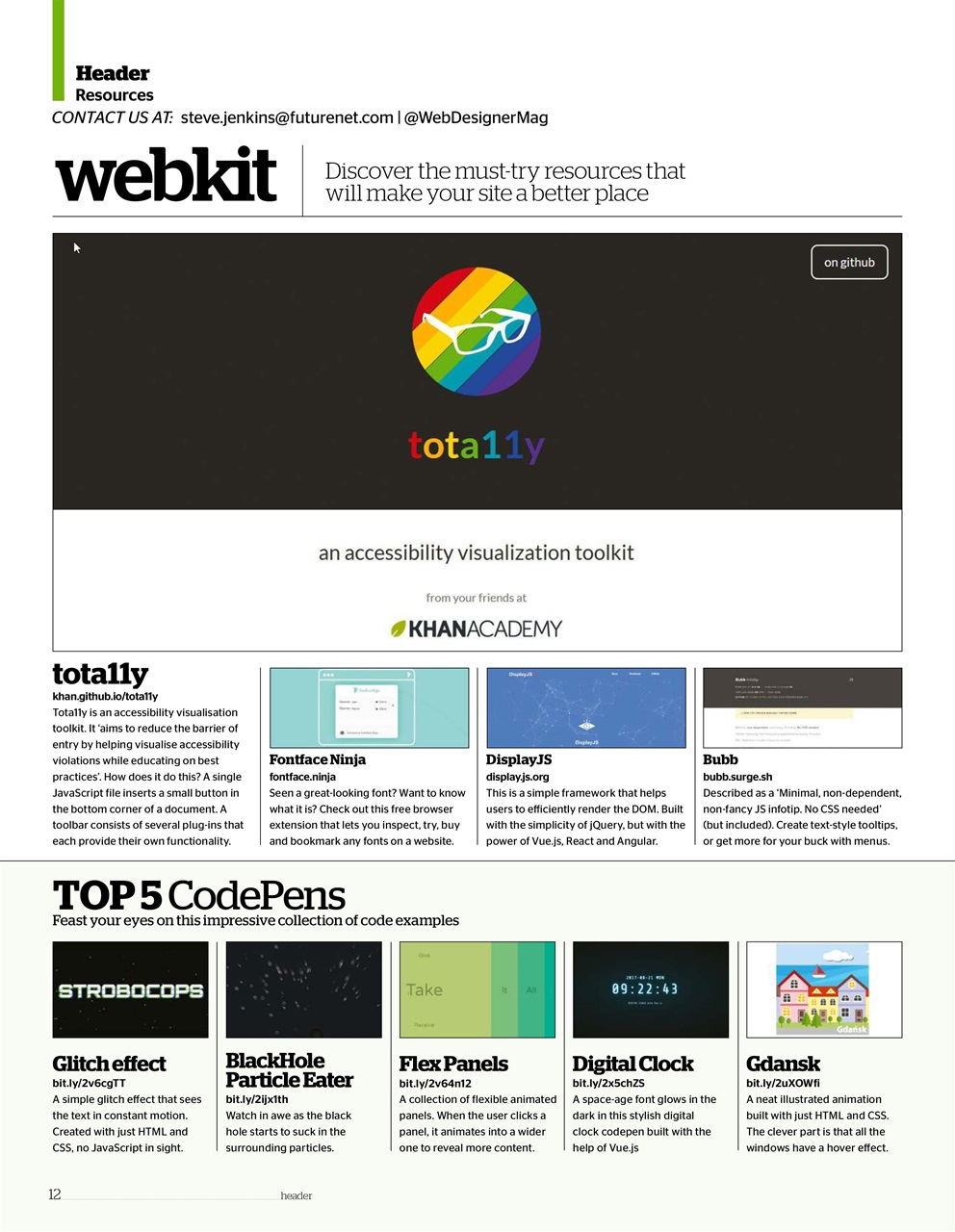 Web Designer Preview Pages