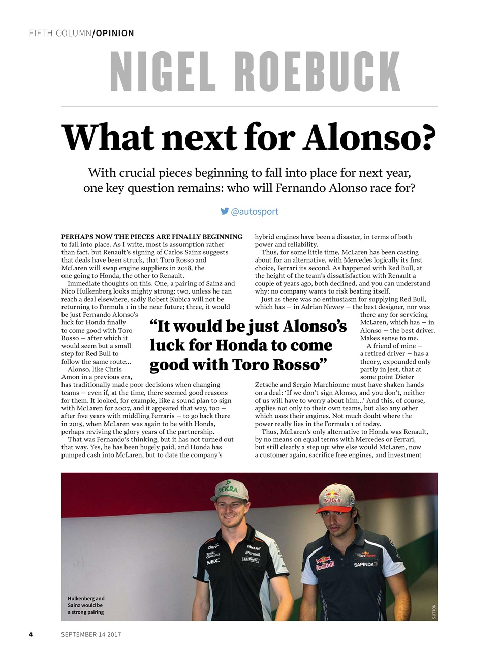 Autosport Preview Pages