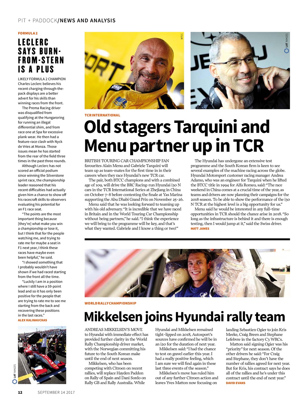 Autosport Preview Pages
