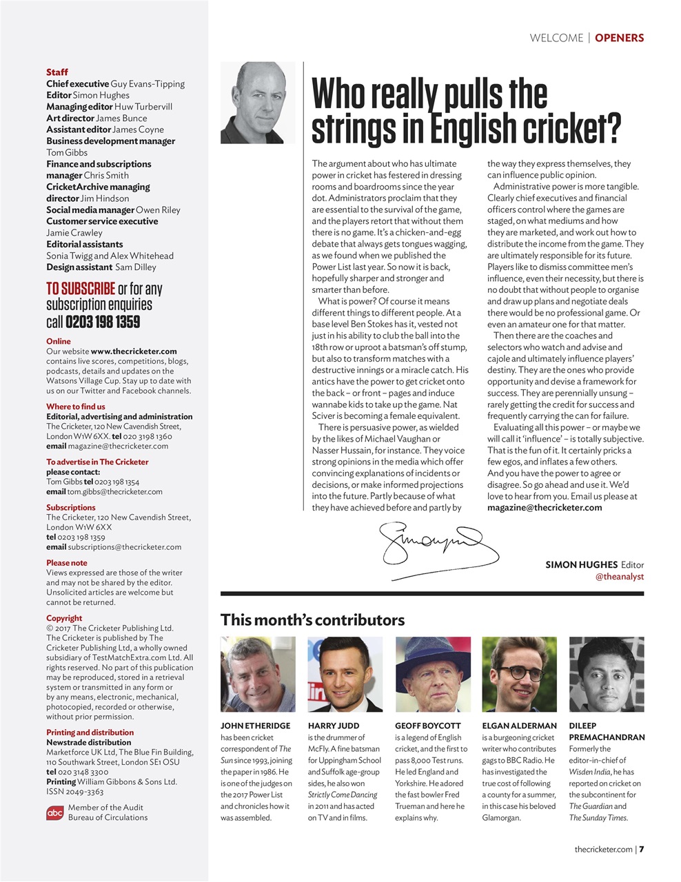 The Cricketer Magazine Preview Pages