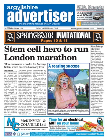 Argyllshire Advertiser issue 15th September 2017
