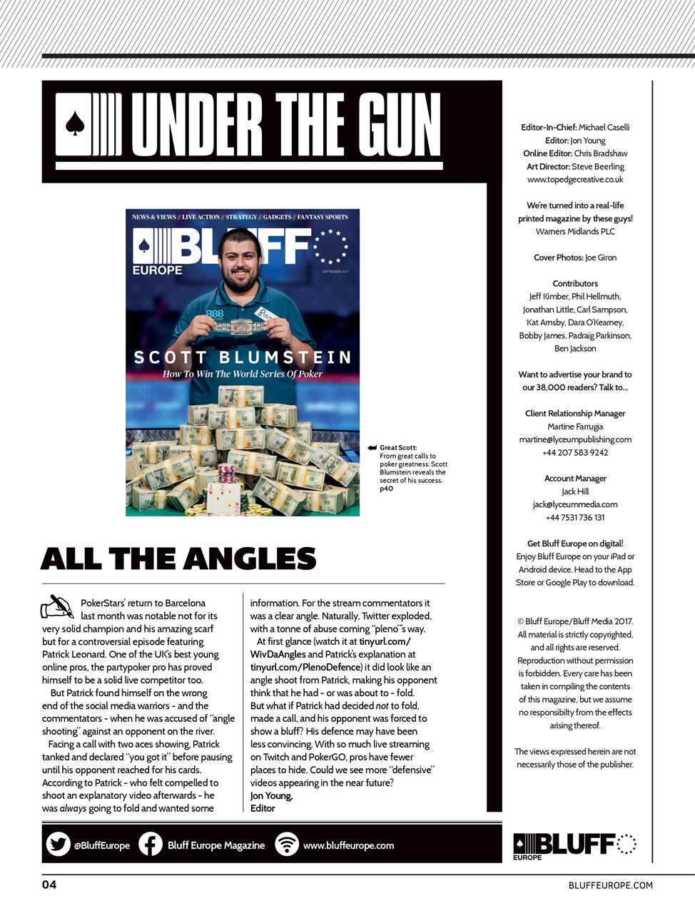 Bluff Europe Preview Pages