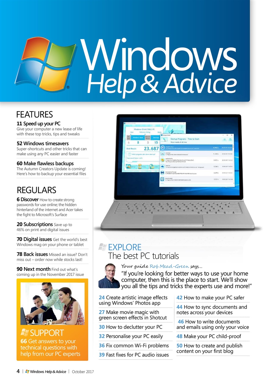 Windows Help & Advice Preview Pages