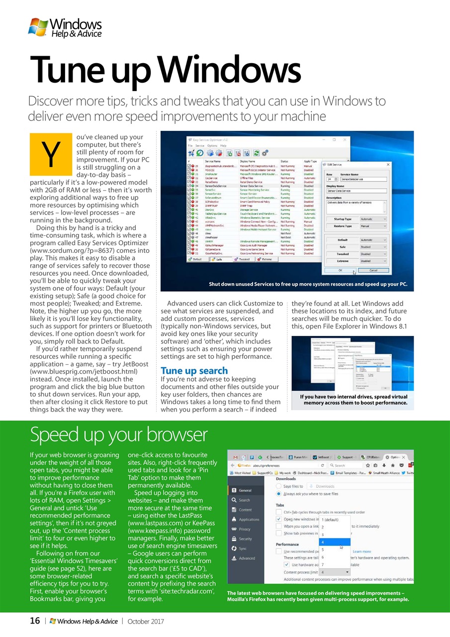 Windows Help & Advice Preview Pages