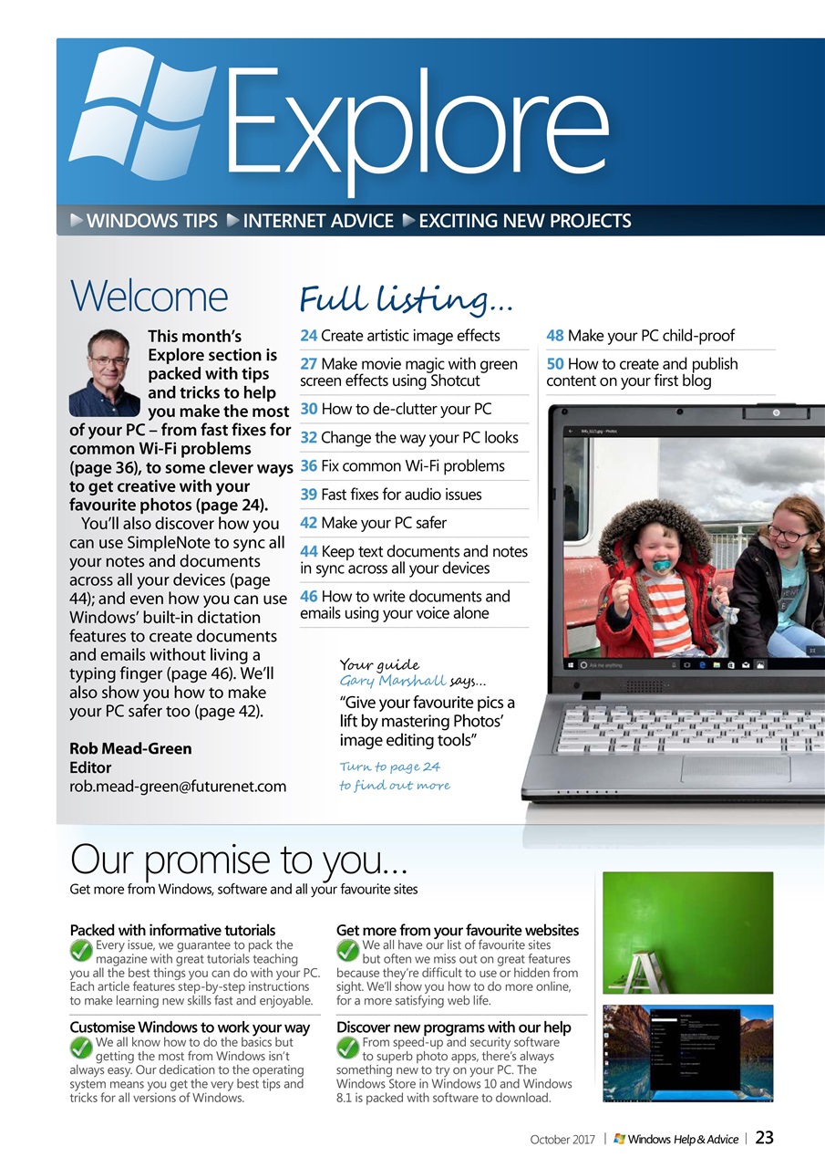 Windows Help & Advice Preview Pages