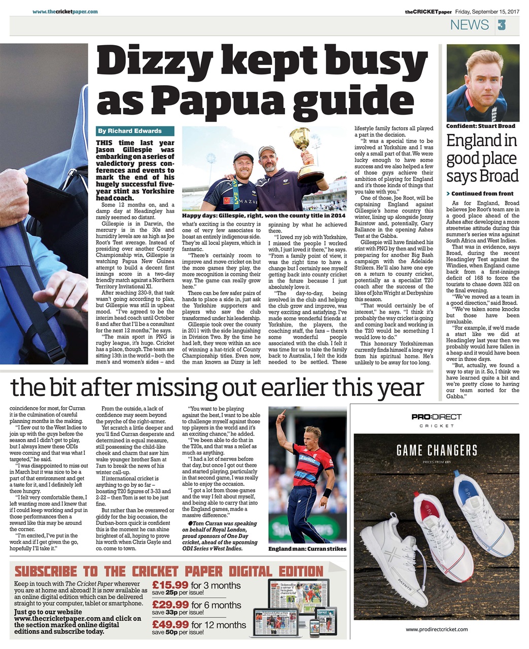 The Cricket Paper Preview Pages