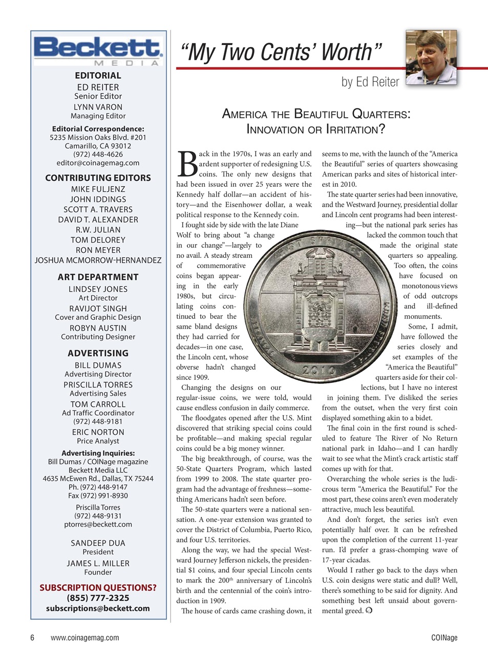 COINage Magazine Preview Pages