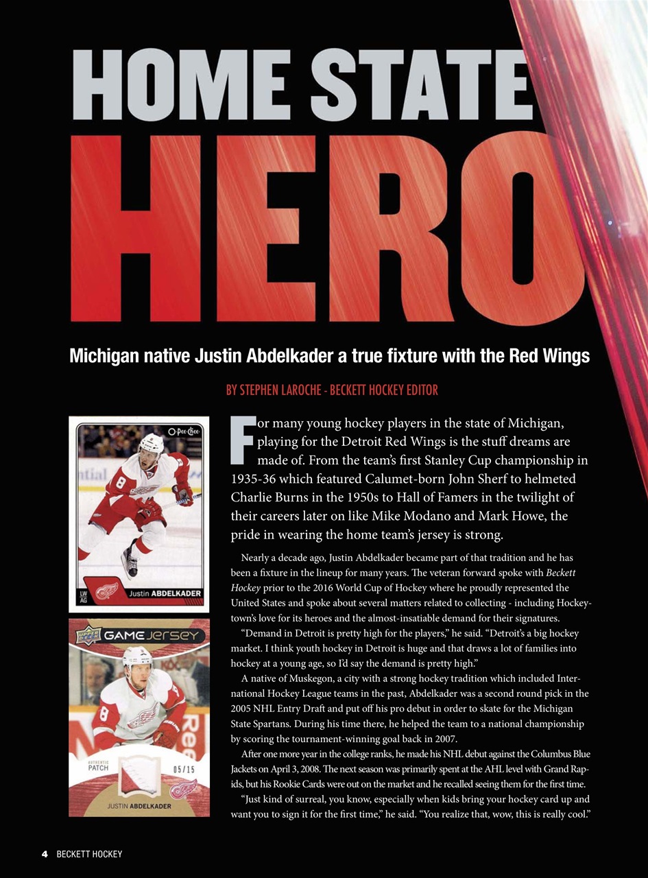 Beckett Hockey Magazine Preview Pages