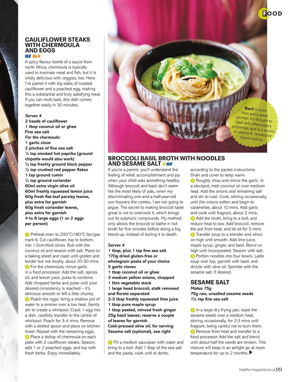 Healthy Magazine Preview Pages