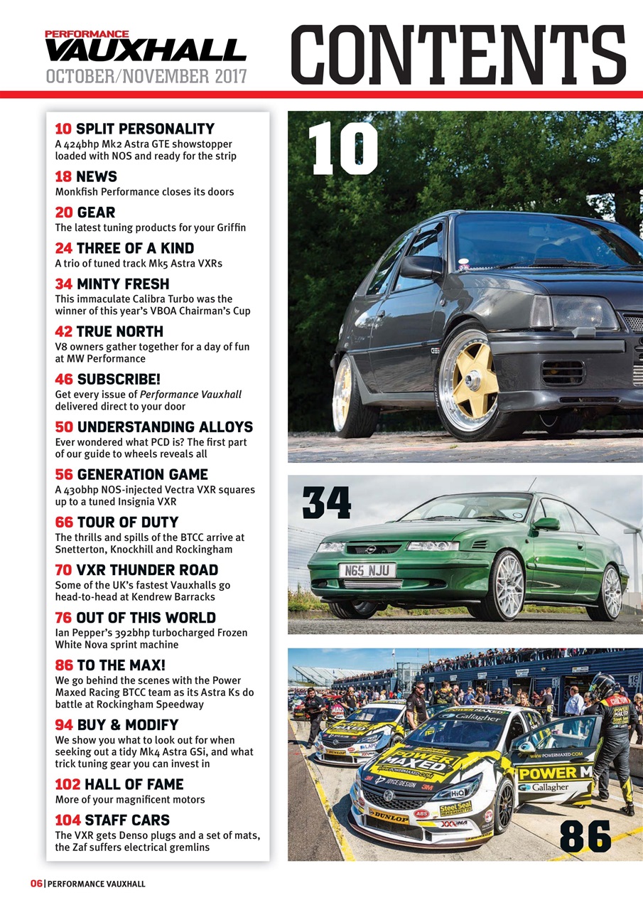Performance Vauxhall Preview Pages