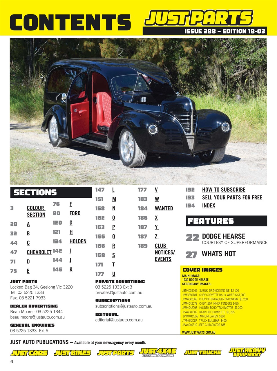 JUST PARTS Preview Pages