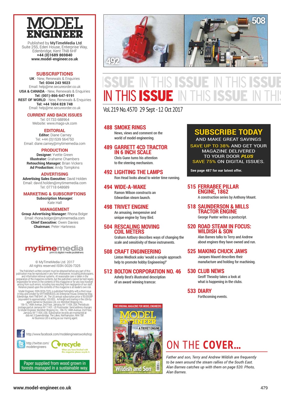 Model Engineer Preview Pages