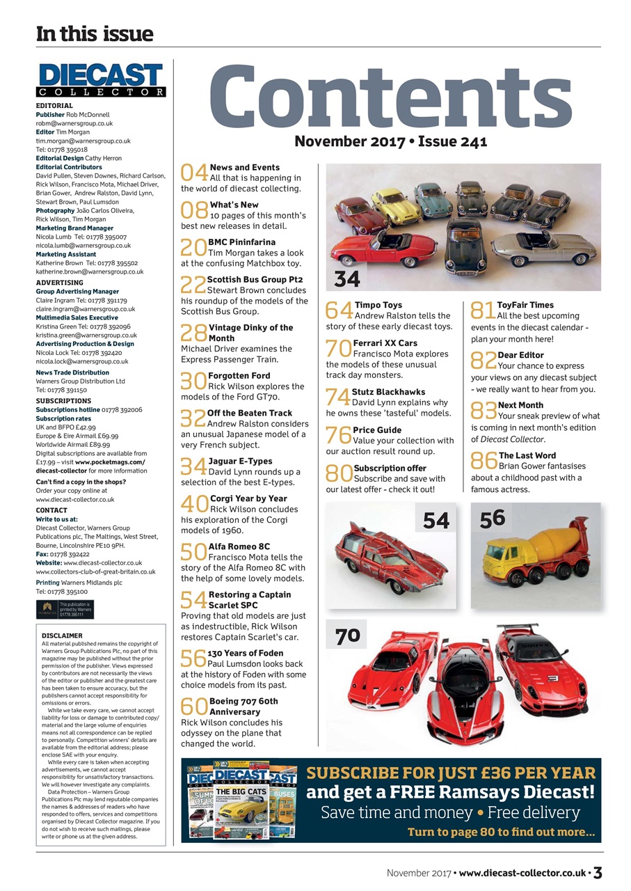 Diecast Collector Preview Pages