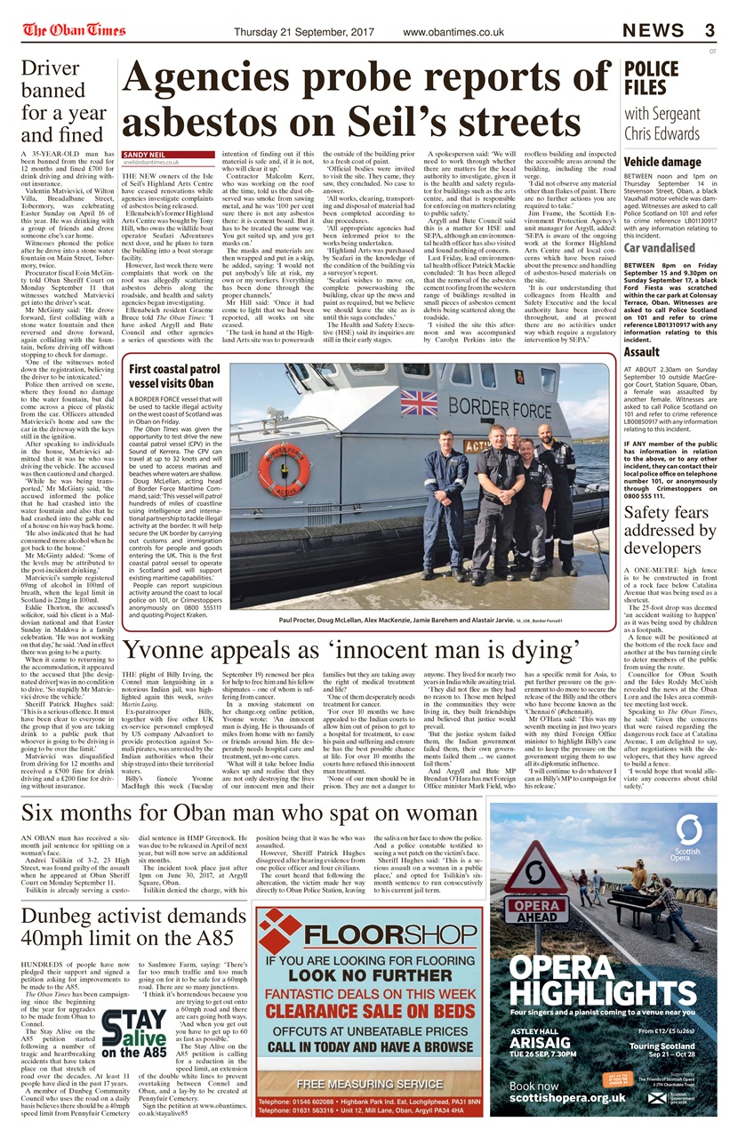 The Oban Times & Lochaber Times Preview Pages