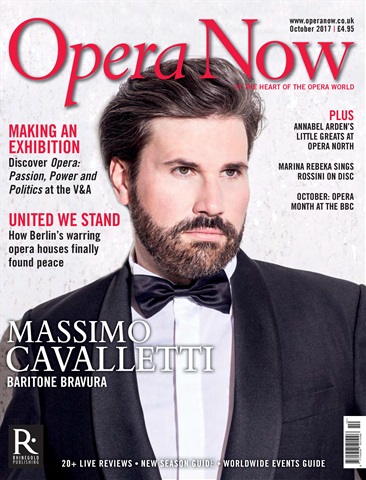 Opera Now issue October 2017