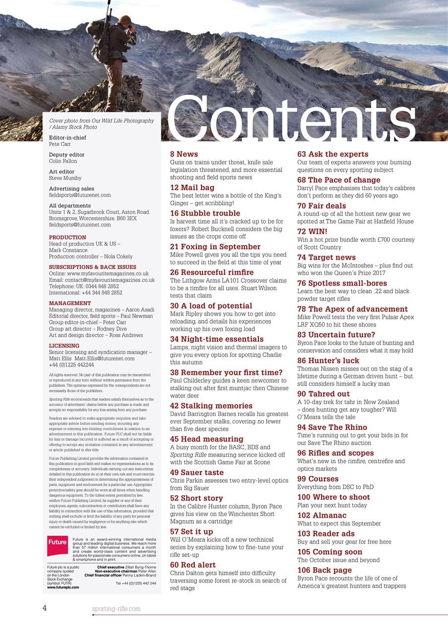 Sporting Rifle Preview Pages