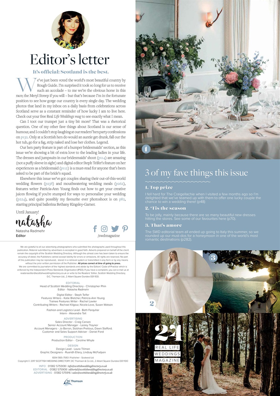 The Scottish Wedding Directory Preview Pages