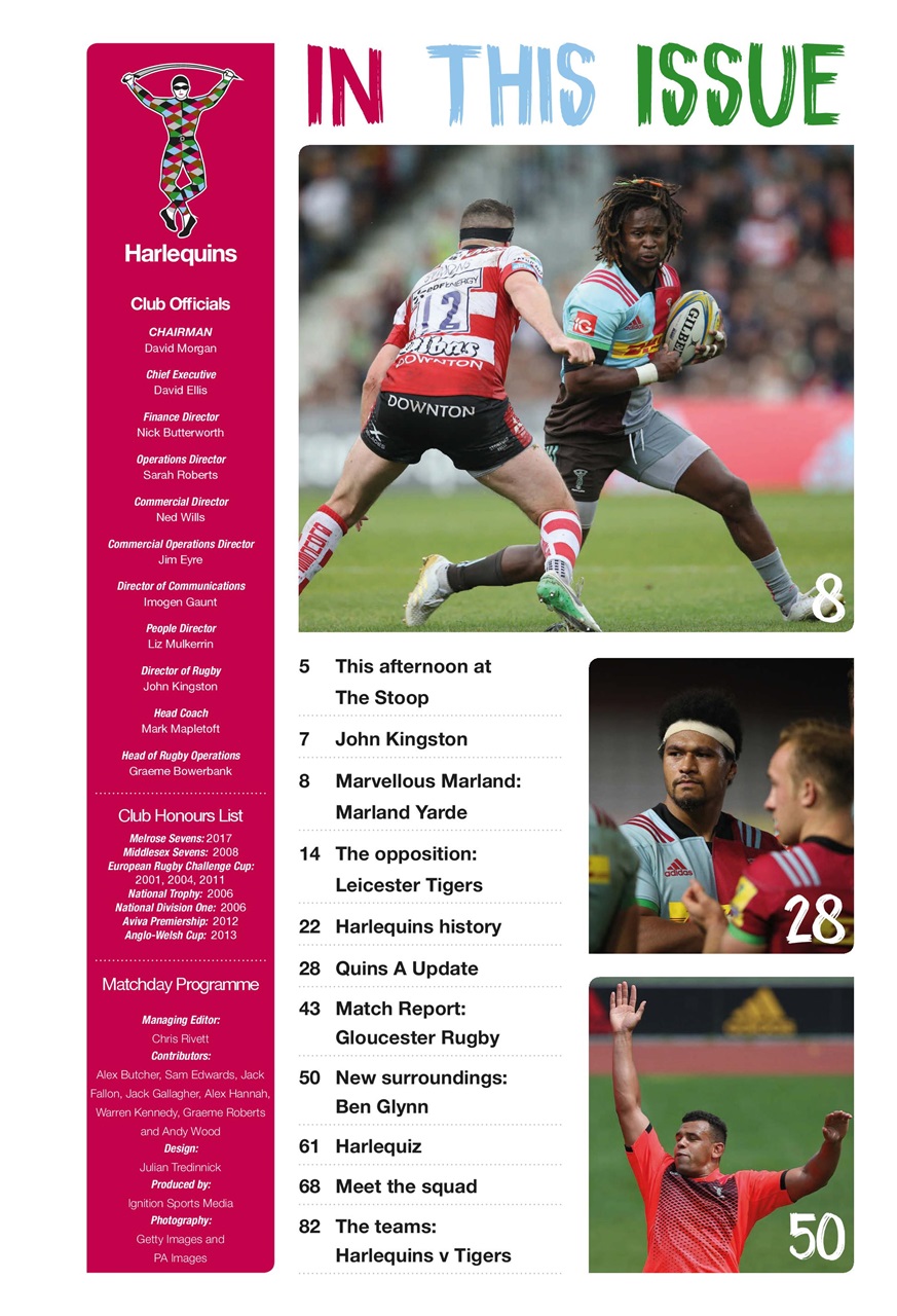 Harlequins Preview Pages