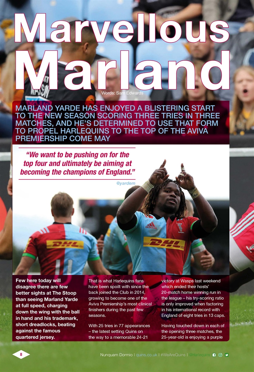Harlequins Preview Pages