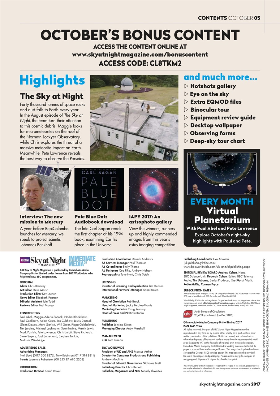 BBC Sky at Night Magazine Preview Pages