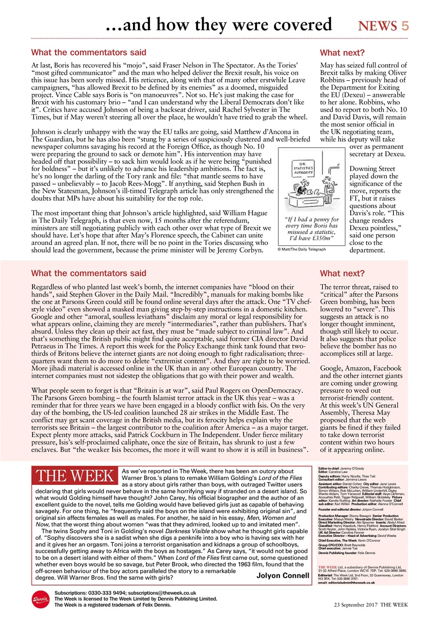 The Week Preview Pages